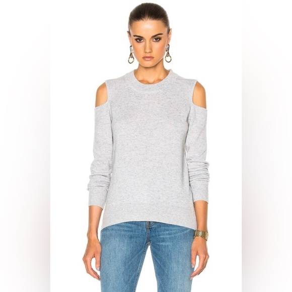Veronica Beard | Cashmere Cold Shoulder Sweater - Picture 1 of 9